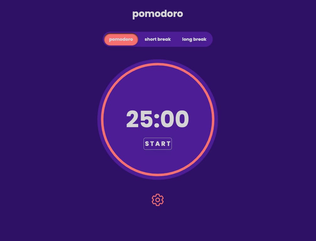 mockup Pomodoro App